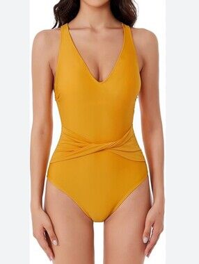 Nwt BCA by Rebecca Virtue Tori Twist Waist 1pc Bathing Suit Size Xx-Large